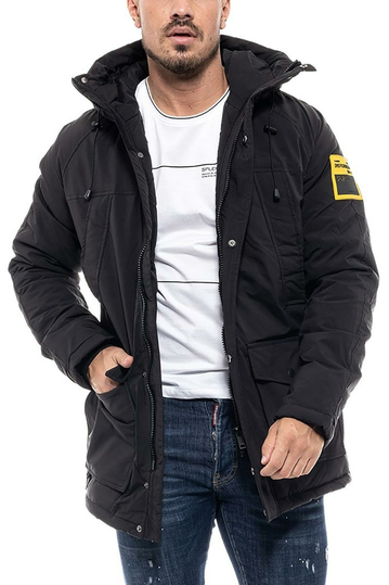 Splendid men's jacket with hood black