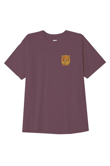 Obey Eagle & Badge Organic T-shirt beetroot