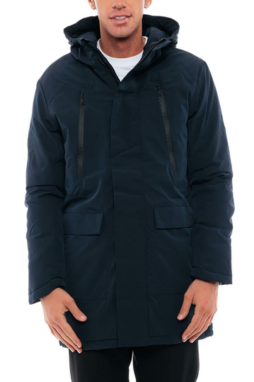 Biston men's parka with hood navy