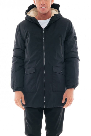 Biston men's jacket with hood black