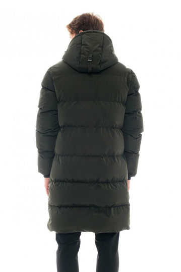 Biston ανδρικό μακρύ μπουφάν με κουκούλα σκούρο πράσινο