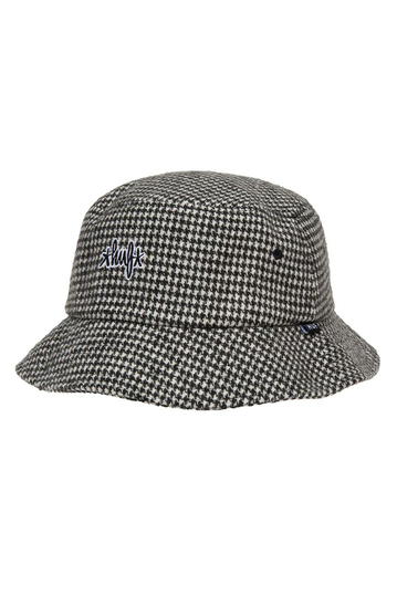 Huf Watson Tweed Houndstooth Bucket Hat black