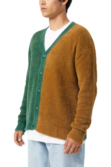 Huf πλεκτή ζακέτα Feels Good brown