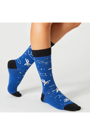 Besocks® BeCosmos organic cotton socks blue