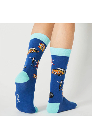 Besocks® BeRockabilly organic cotton socks blue