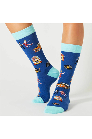Besocks® BeRockabilly organic cotton socks blue