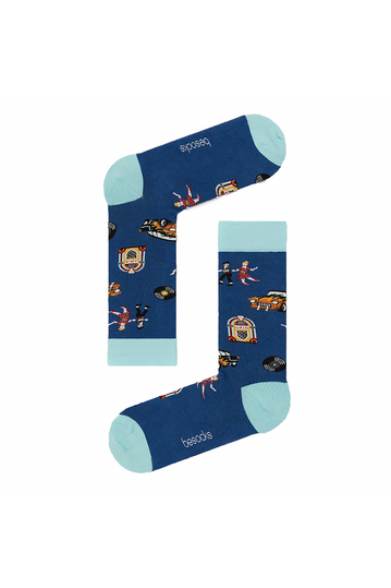 Besocks® BeRockabilly organic cotton socks blue