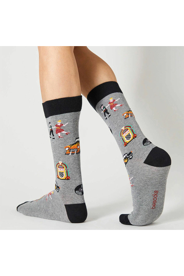 Besocks® BeRockabilly organic cotton socks grey