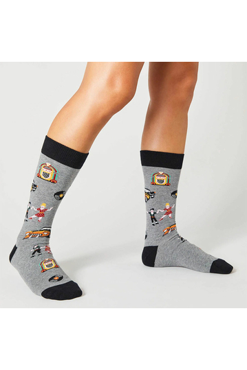 Besocks® BeRockabilly organic cotton socks grey