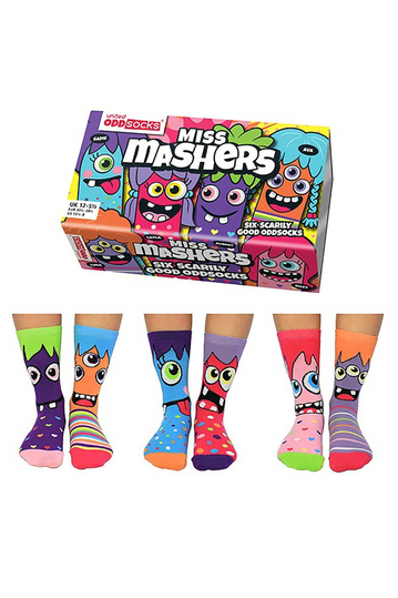 United Oddsocks Miss Mashers Kids Socks 3-pack