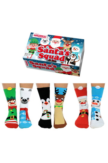 United Oddsocks Santa Squad Christmas Kids Socks 3-pack