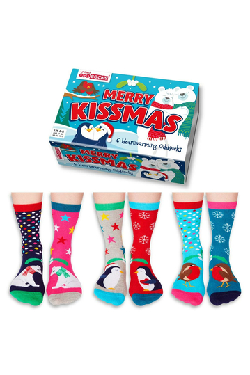 United Oddsocks Merry Kissmas γυναικείες χριστουγεννιάτικες κάλτσες 3-pack