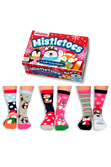 United Oddsocks Mistletoes γυναικείες χριστουγεννιάτικες κάλτσες 3-pack
