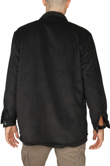 Bigbong κοτλέ πουκάμισο μαύρο