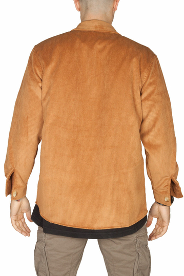 Bigbong κοτλέ πουκάμισο κάμελ