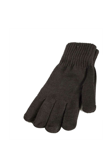 Unisex knit gloves grey