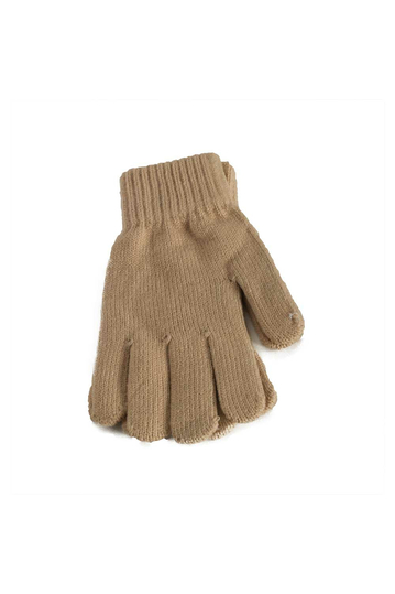 Women's knit gloves beige