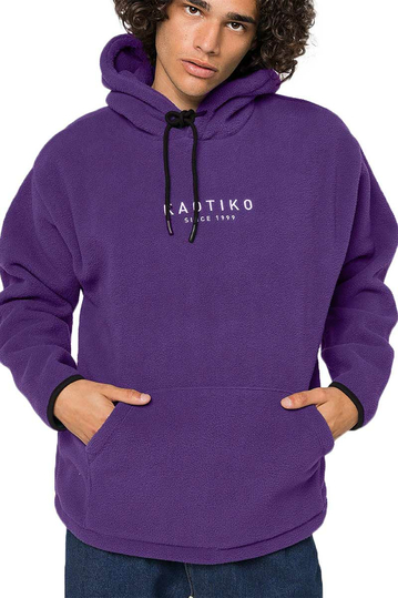 Kaotiko fleece hoodie lilac