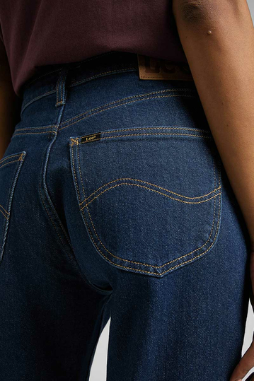 Lee Carol cropped straight jeans - dark hydro