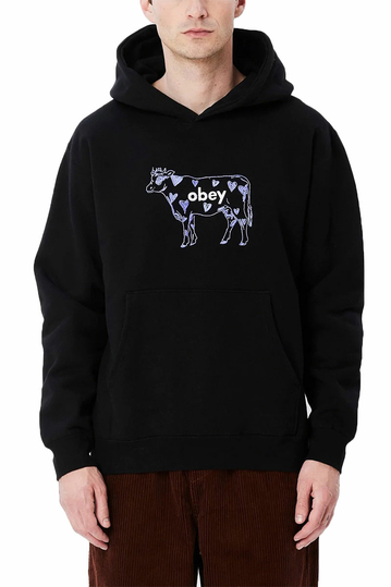 Obey hoodie - Cow black