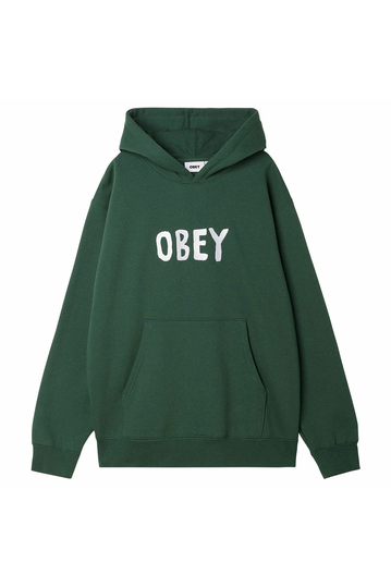 Obey hoodie - OG Type dark cedar