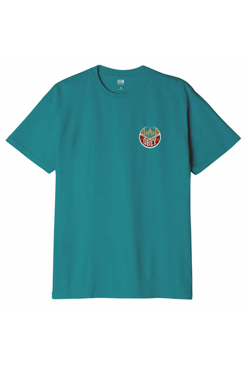 Obey Catch A Fire Organic T-shirt verdigris