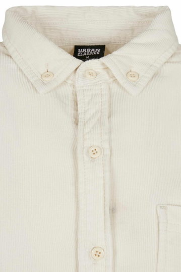 Urban Classics κοτλέ πουκάμισο whitesand