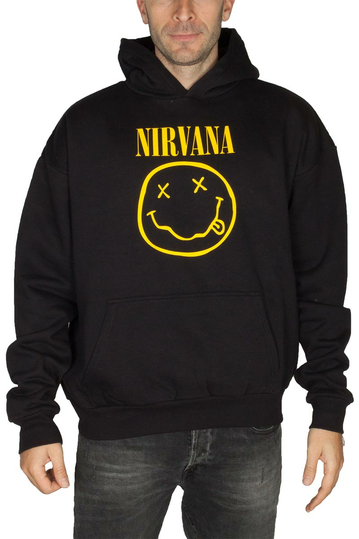 Amplified Nirvana Smiley Face Hoodie Black