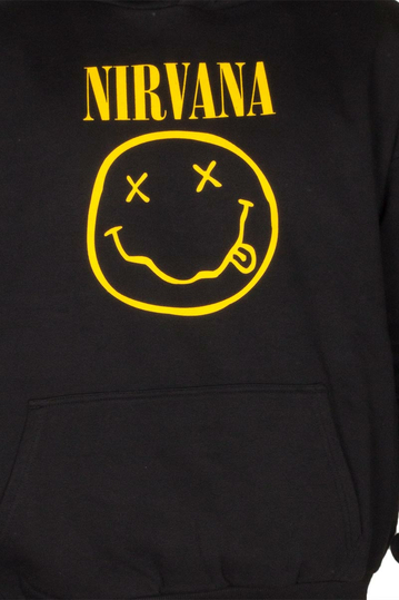 Amplified Nirvana Smiley Face Hoodie Black