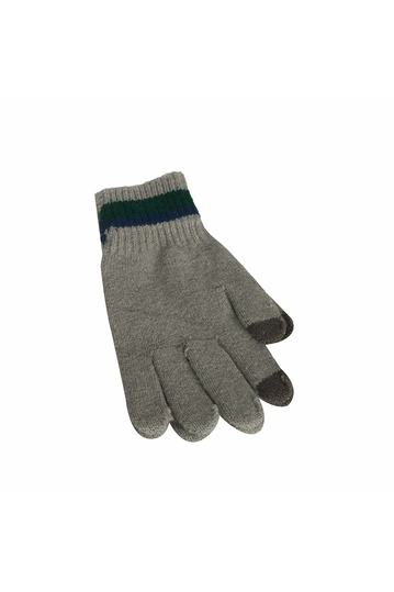 Unisex knitted touch screen gloves light grey