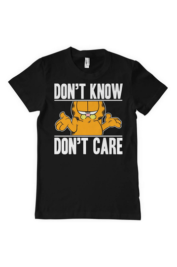 Garfield Con't Know - Don't Care T-shirt black