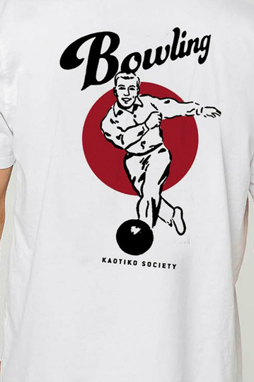 Kaotiko Bowling washed t-shirt white