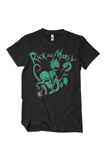 Rick and Morty duotone T-shirt black