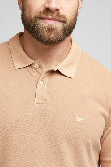 Lee natural dye polo tee cider