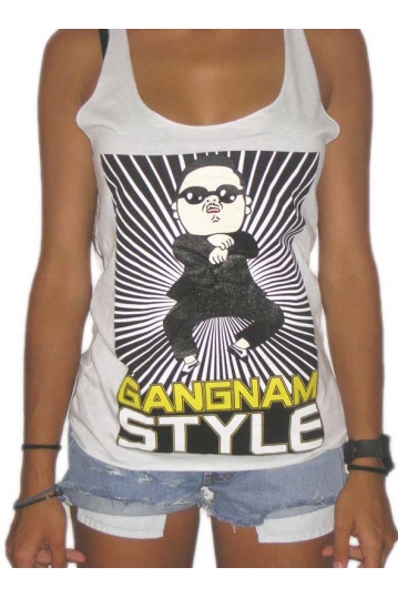 Women's printed tank-top Gangnam Style