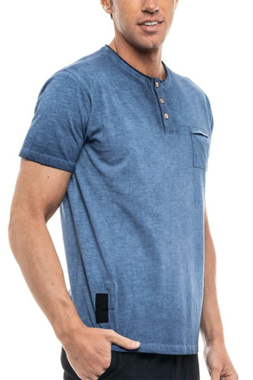 Splendid Henley T-shirt blue