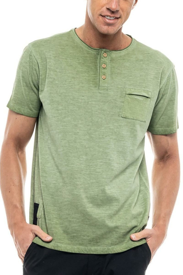 Splendid Henley T-shirt green