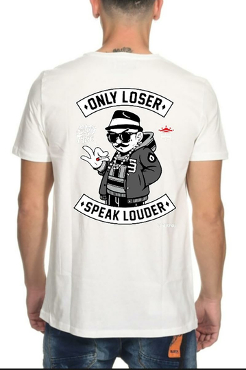Bigbong Only Loser Speak Louder t-shirt off white