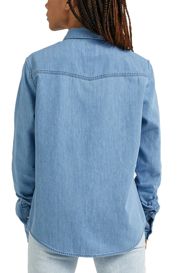 Lee women's regular western shirt - blue media