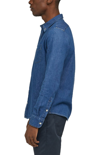Lee button down denim shirt -  mid stone