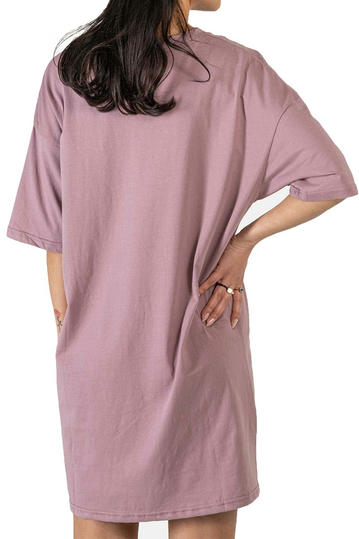 Reell organic cotton φόρεμα Yumi purple thistle