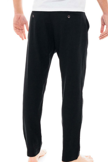 Splendid λινό παντελόνι μαύρο