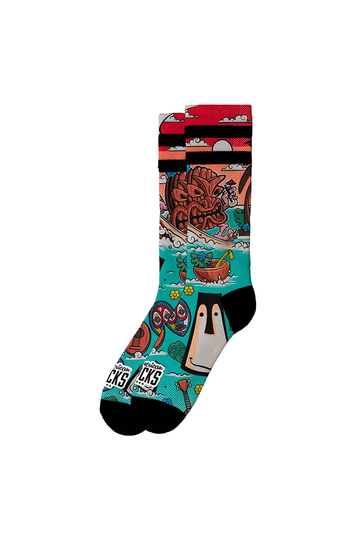 American Socks Tiki Surf mid high socks