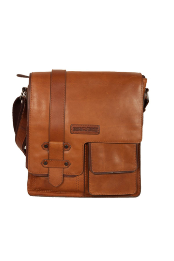 Hill Burry cross body leather bag brown