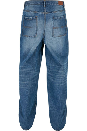 Urban Classics Distressed 90's Baggy Jeans Mid Deep Blue