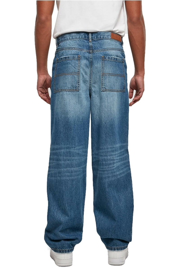 Urban Classics Distressed 90's Baggy Jeans Mid Deep Blue