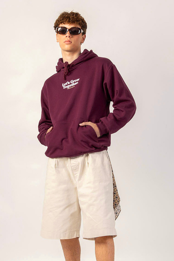 Kaotiko Let's Grow Hoodie Wine