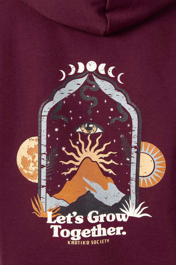 Kaotiko Let's Grow Hoodie Wine