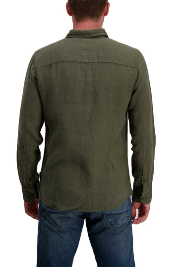 Cars Jeans λινό πουκάμισο army