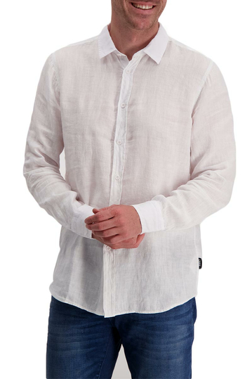 Cars Jeans linen shirt white